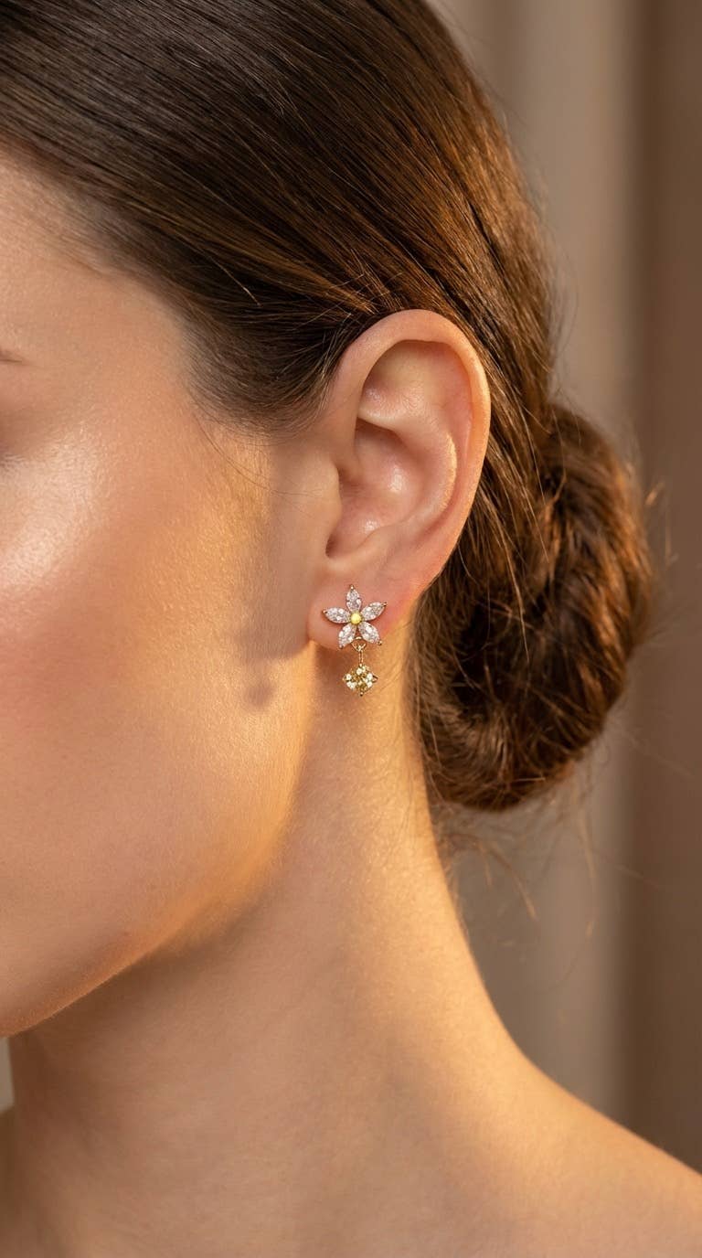 Stainless steel earrings: Silver / 100% Stainless steel