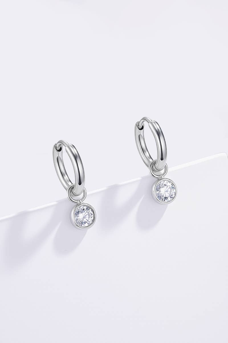 Stainless steel earrings: Silver