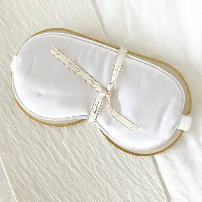 Silky Satin Sleep Eye Masks with Ribbon - GRACIA: CARAMEL / ONE SIZE