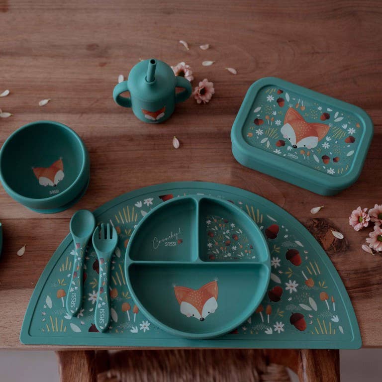 LFGB Silicone Lunch Box - Crunchy The Fox