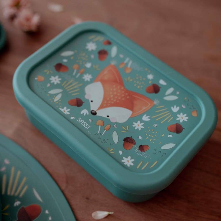 LFGB Silicone Lunch Box - Crunchy The Fox