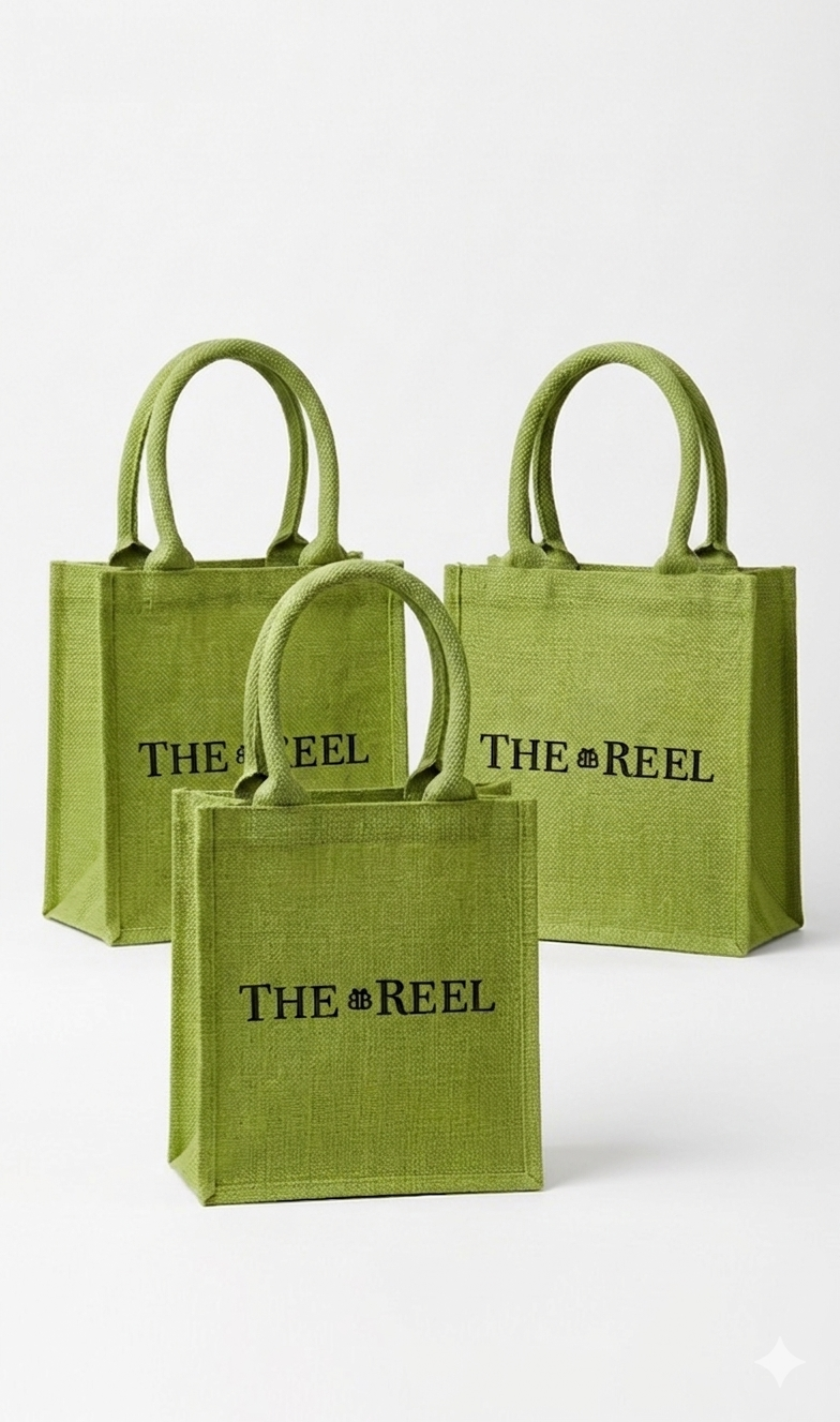 Customizable Quality Burlap Tote Bag - H 11" x W 9" x D 4"