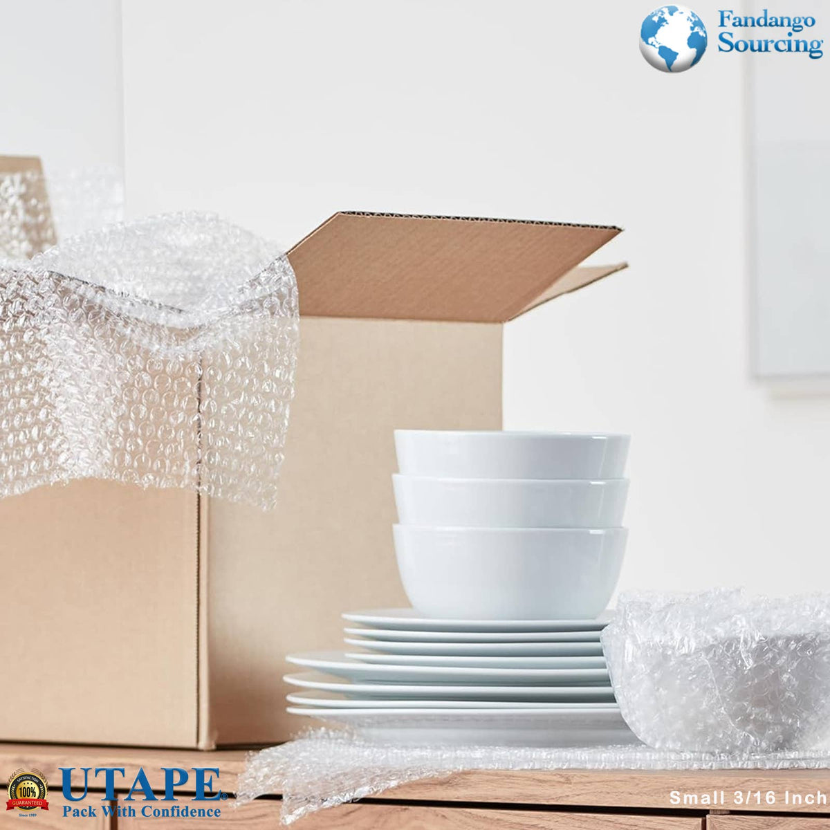 Small Bubbles Wrap Cushioning, Protection, and Perforated: Small 12" x 100'