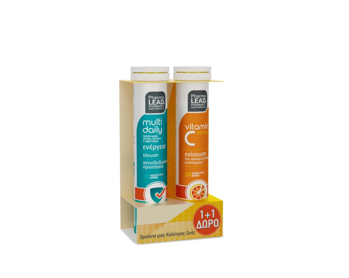 Pharmalead Multi Daily - 20 effervescent tabs + Gift Vitamin C 1000mg 20 effervescent tabs