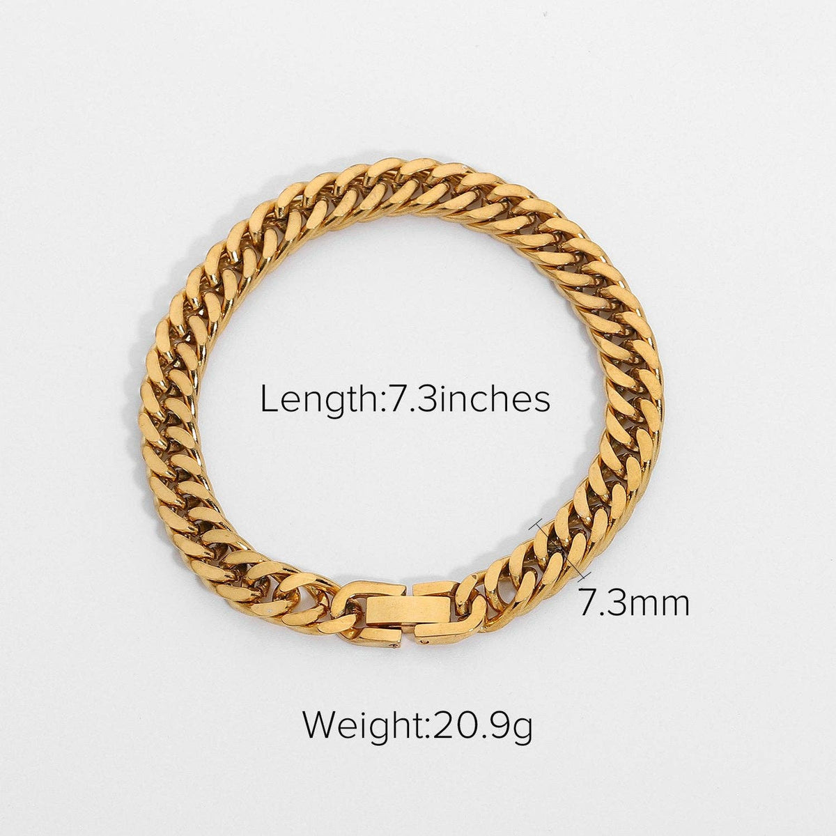 Multi Style 18K Gold Plated Steel Chain Bracelets - FGS: F