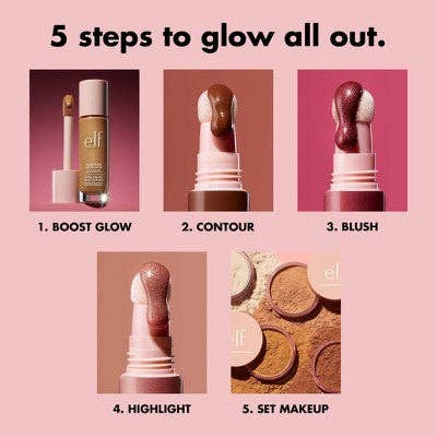 E.l.f. Halo Glow Liquid Filter Highlighter 5.5 Medium/Tan 1.06 fl oz - New