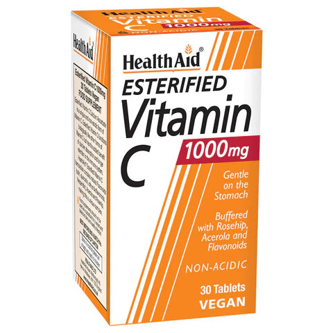 HealthAid Esterified Vitamin C 1000mg Tablets - Immune health support.