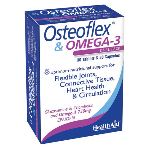 HealthAid Osteoflex & Omega 3 Capsules - Joint and heart health support.