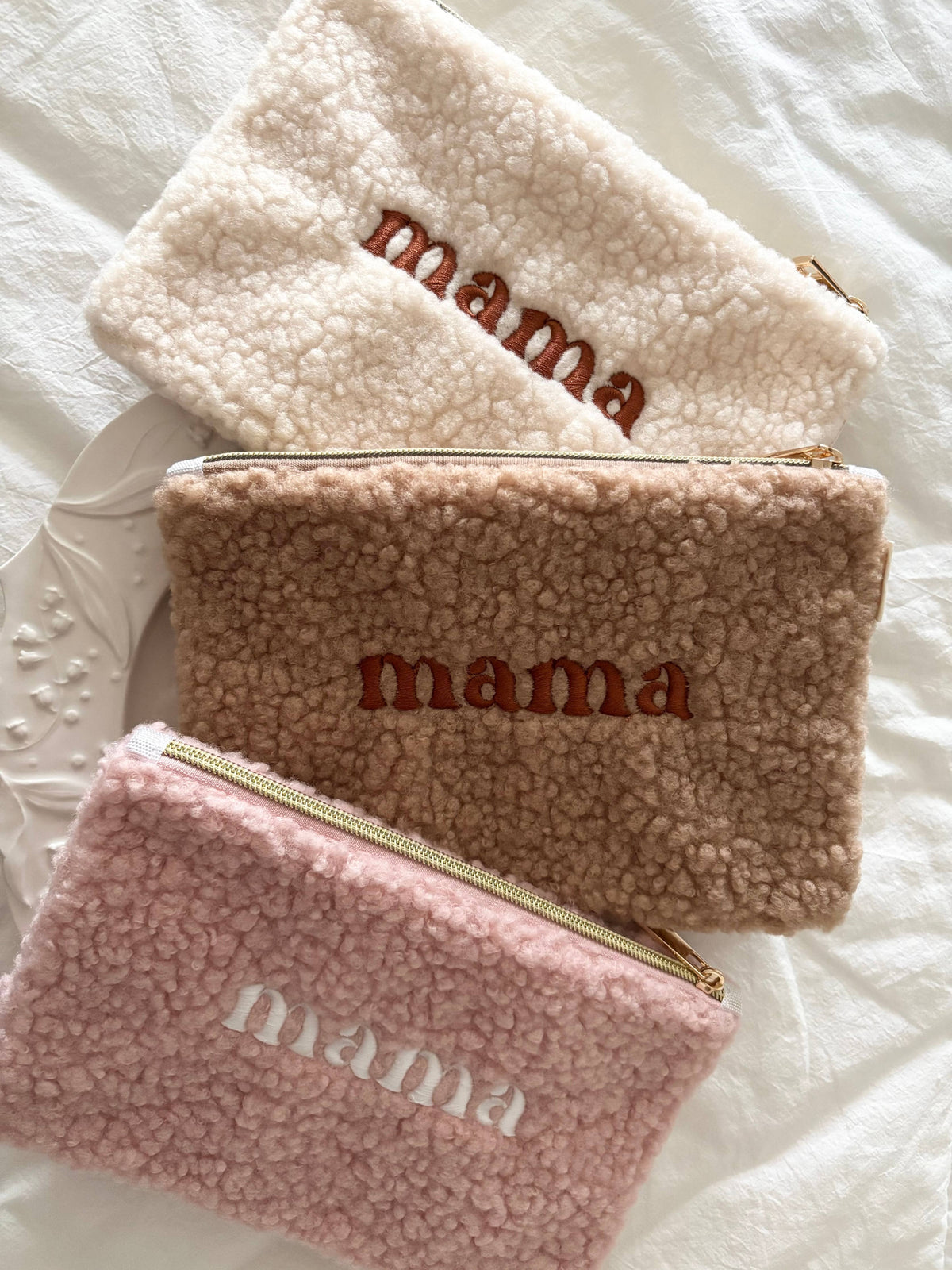 Mama Teddy Makeup Pouch (MEDDY): Brown