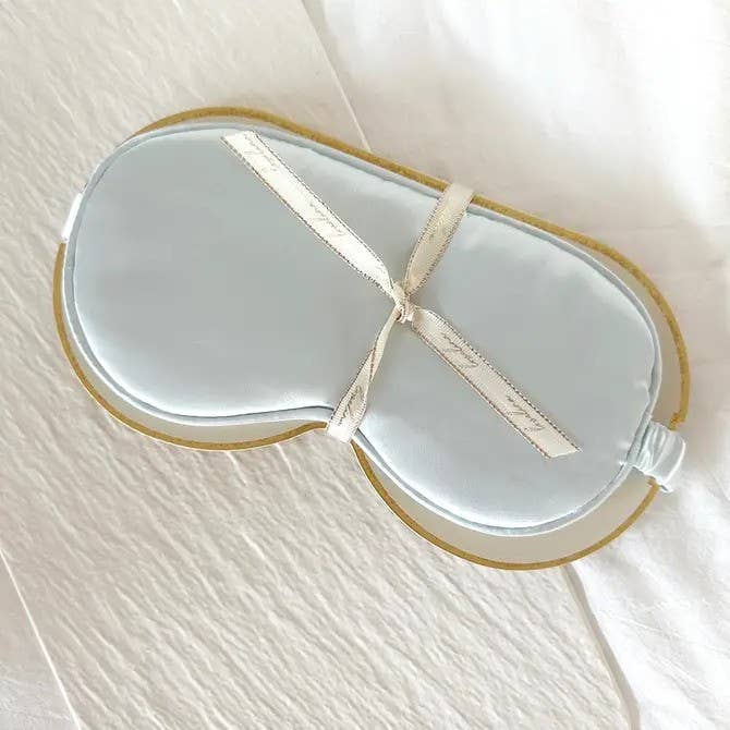 Silky Satin Sleep Eye Masks with Ribbon - GRACIA: CARAMEL / ONE SIZE