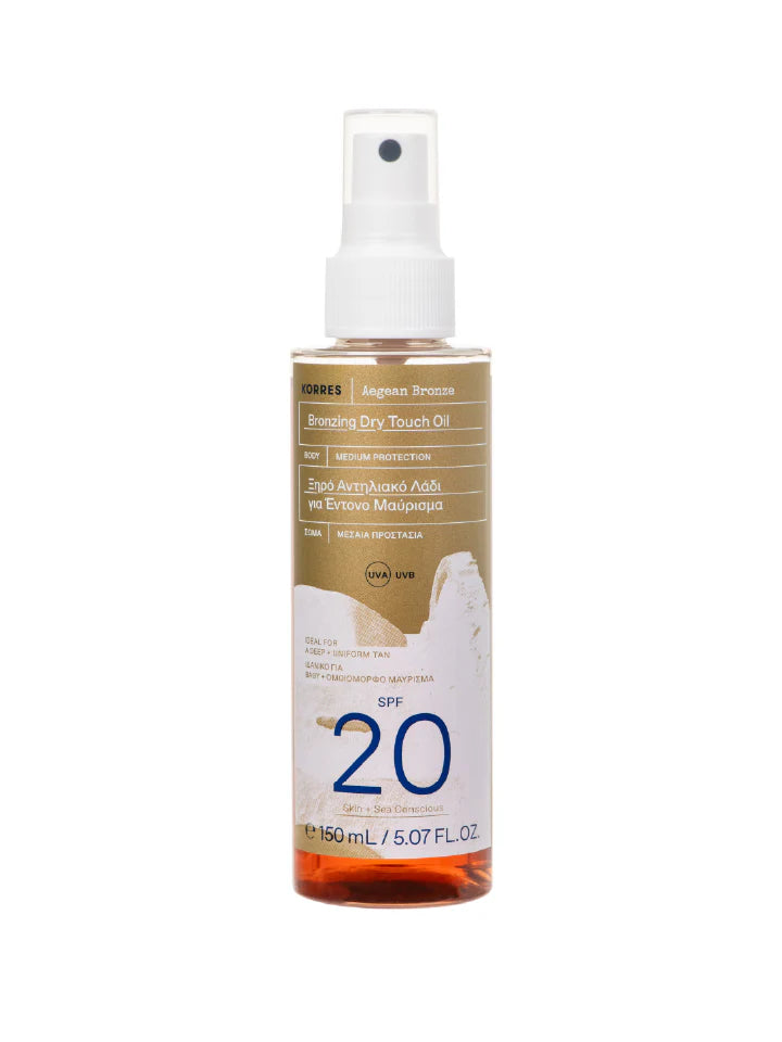 Korres Aegean Bronze Bronzing Dry Touch Oil Body SPF20 150ml