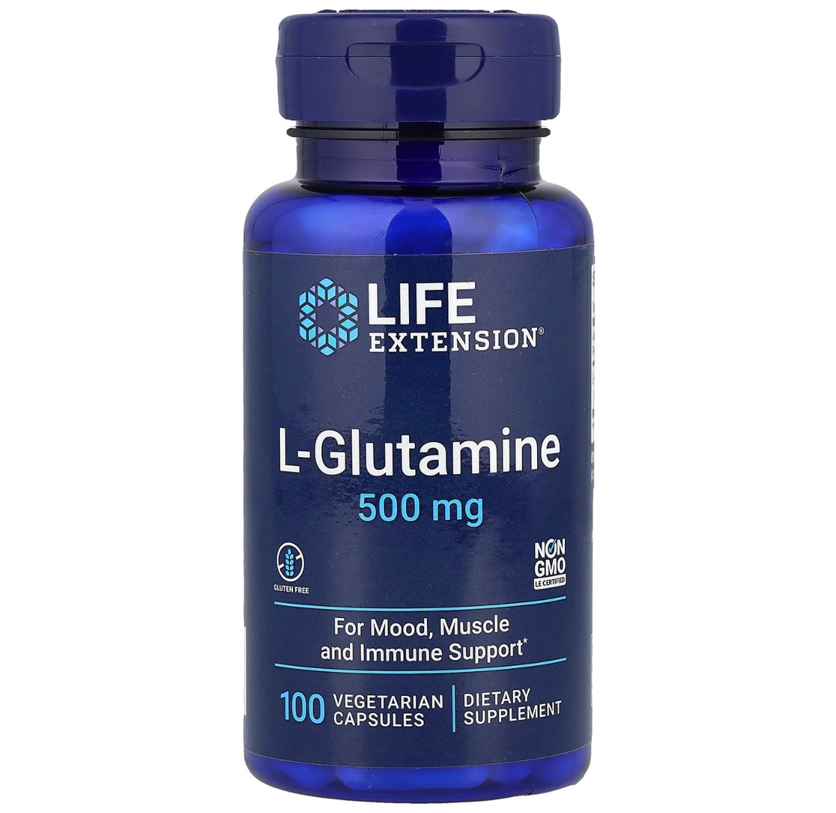 Life Extension – L-Glutamine 500 mg (100 Capsules)
