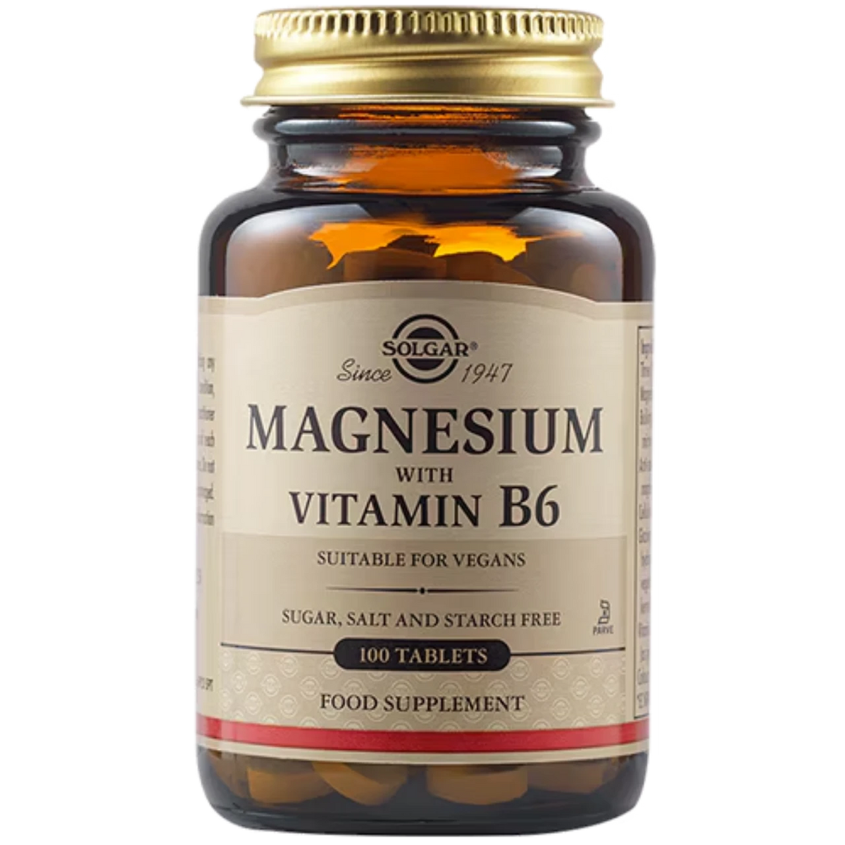 Solgar Magnesium with Vitamin B6 - Enhances energy, muscle function, and nervous system health.