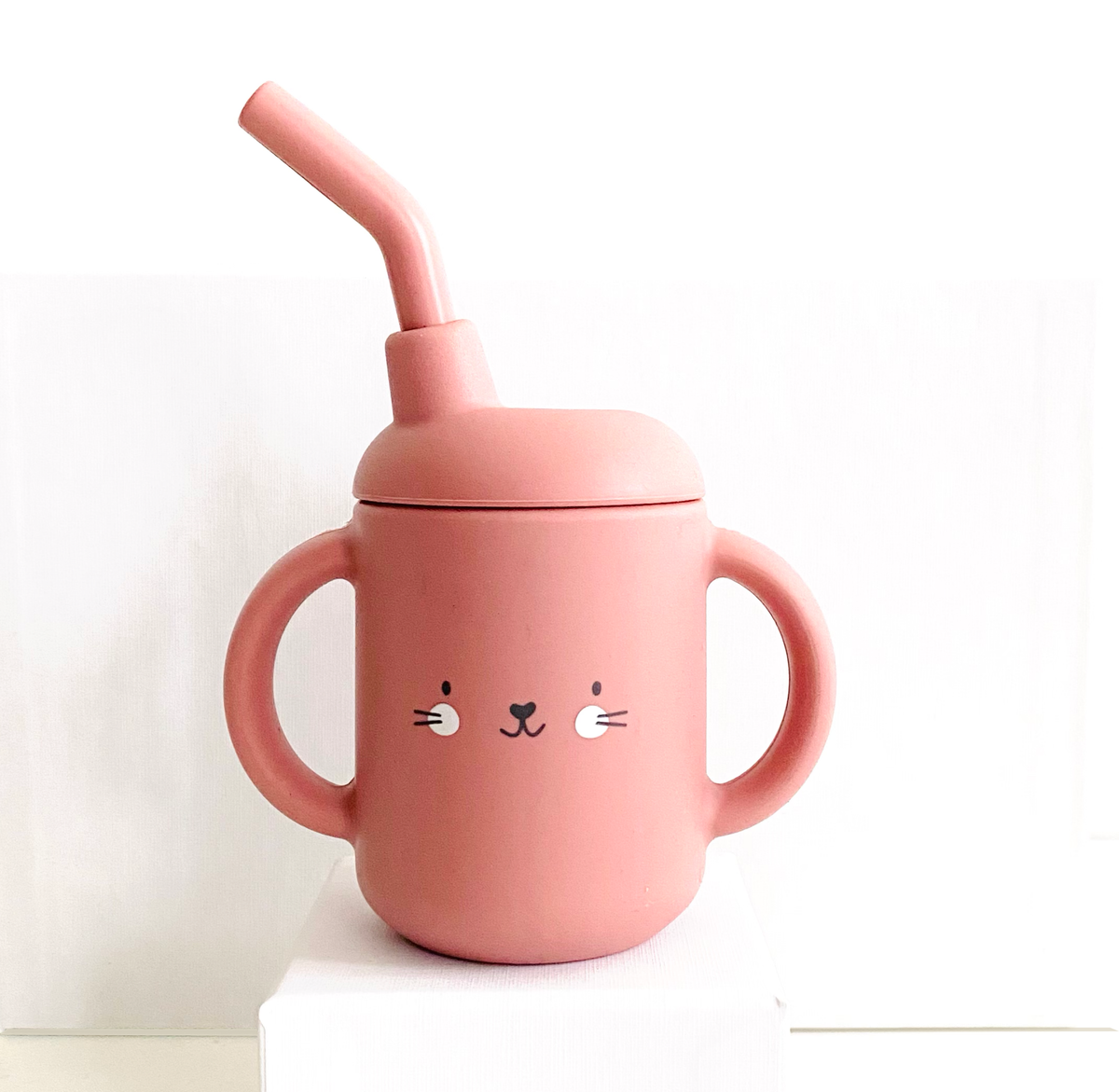 Straw glass for babies and children: Pink