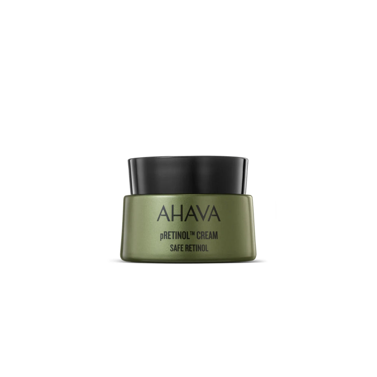 Ahava pRetinol™ Cream jar showcasing its nourishing, wrinkle-reducing properties.