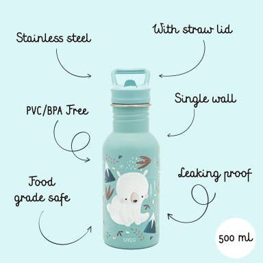 Stainless Steel Bottle - 500 ml - Munchy The Bear