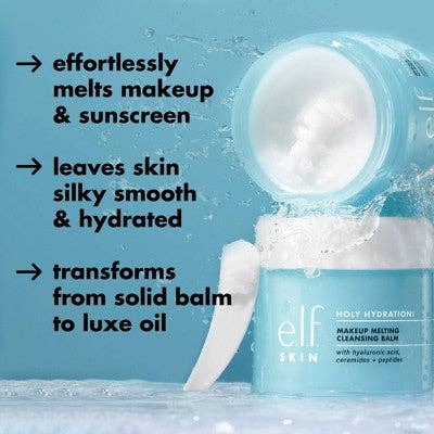 E.l.f. SKIN Holy Hydration Makeup Melting Cleansing Balm 3.5 oz - Imperfect Box