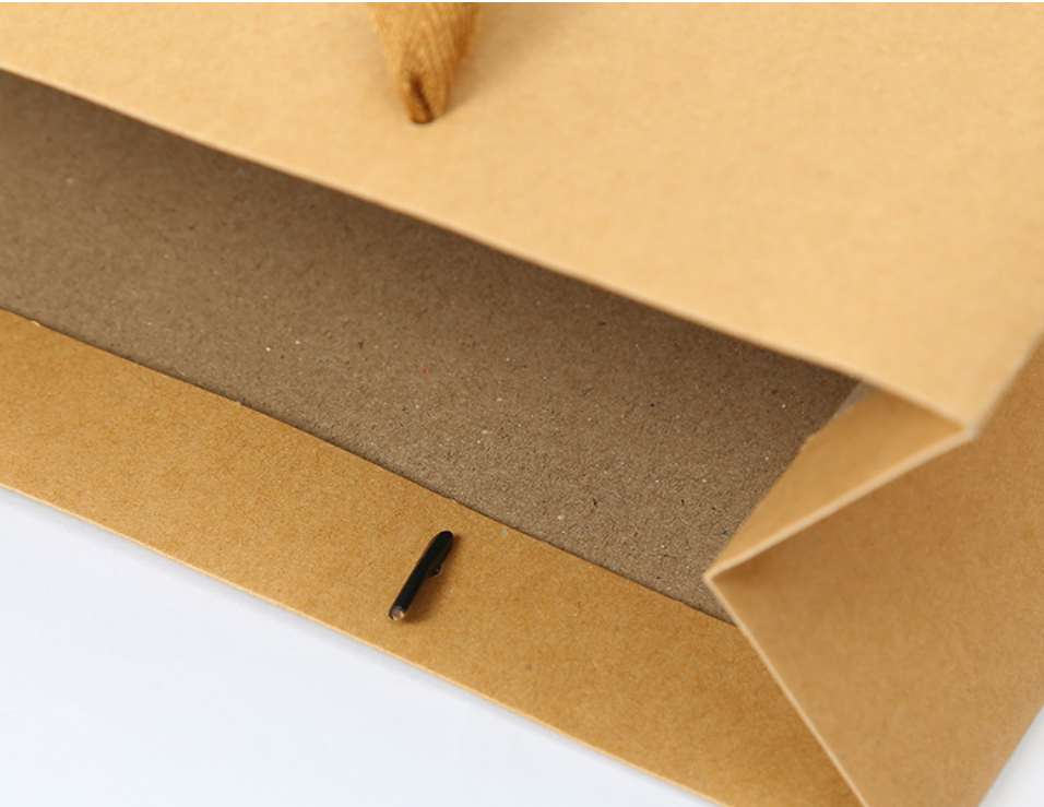 10pc, Horizontal Brown Thick Kraft Paper Gift Bag w/ tissue: H3