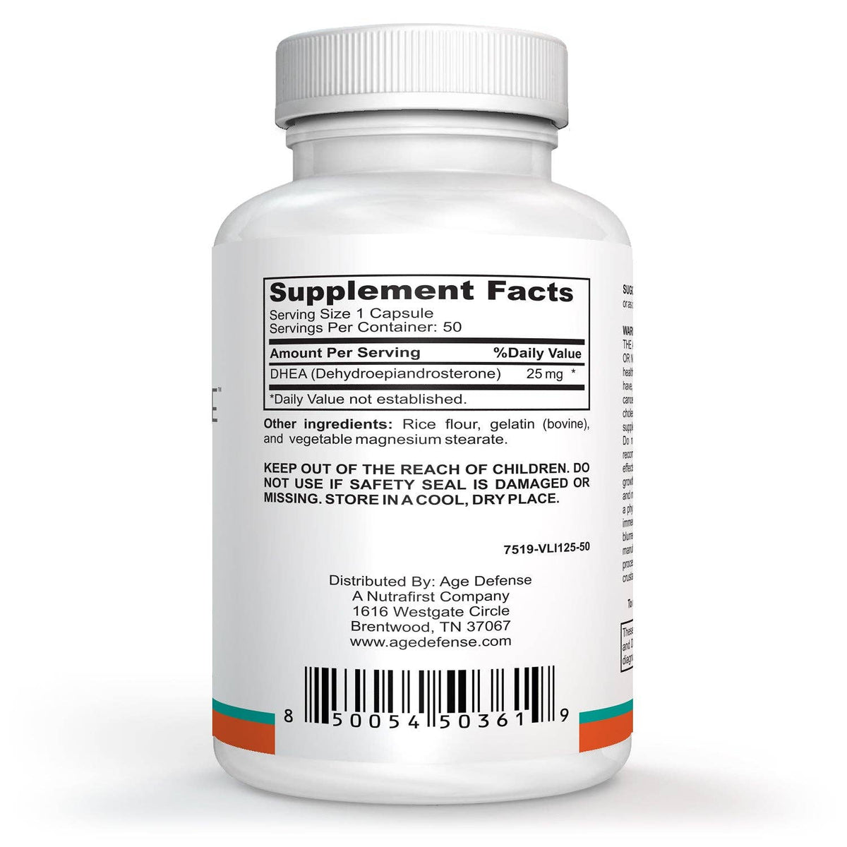 AGE DEFENSE DHEA 25mg Capsules Help Boost Energy