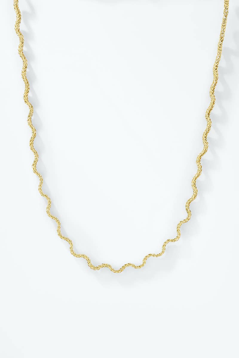Stainless steel chain necklaces 224AQ379: Gold / 100% Stainless steel