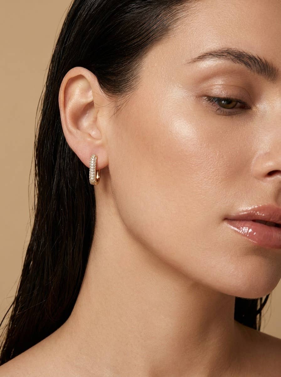 Stainless steel earrings: Gold