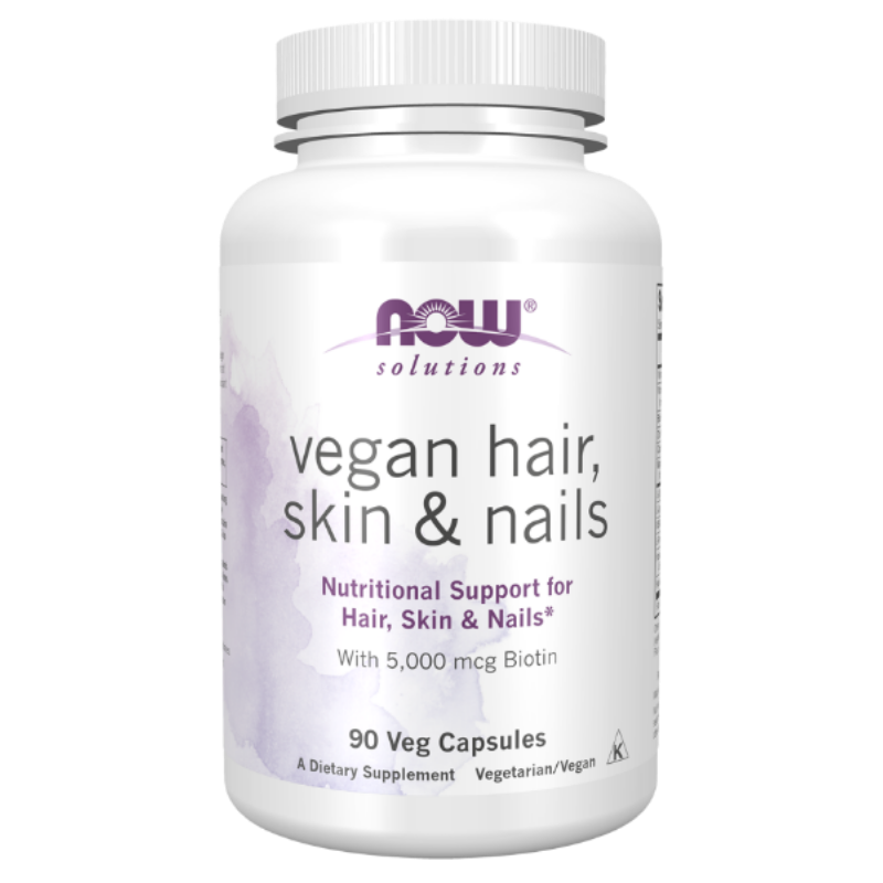 NOW Foods Hair, Skin & Nails Vegan Veg Capsules - Nutritional support for hair, skin, and nails.