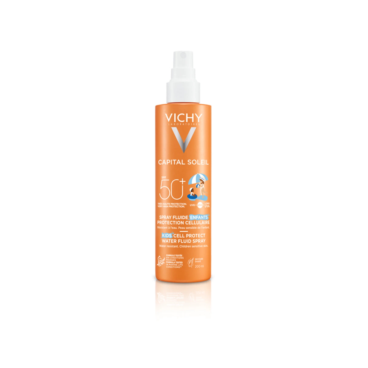 Vichy Capital Soleil Kids SPF 50+ Sun Spray - High protection for children's skin.