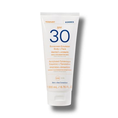 KORRES Yoghurt Sunscreen Emulsion Body + Face SPF 30 200ml