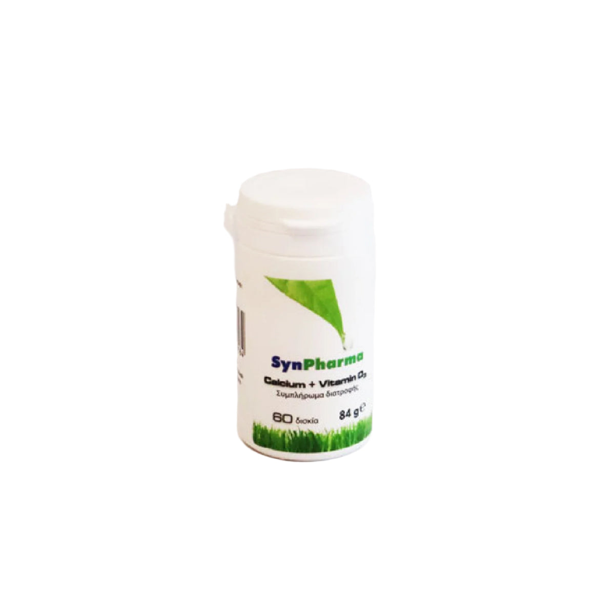 Synpharma Calcium & Vitamin D3 supplement bottle with 60 tablets.