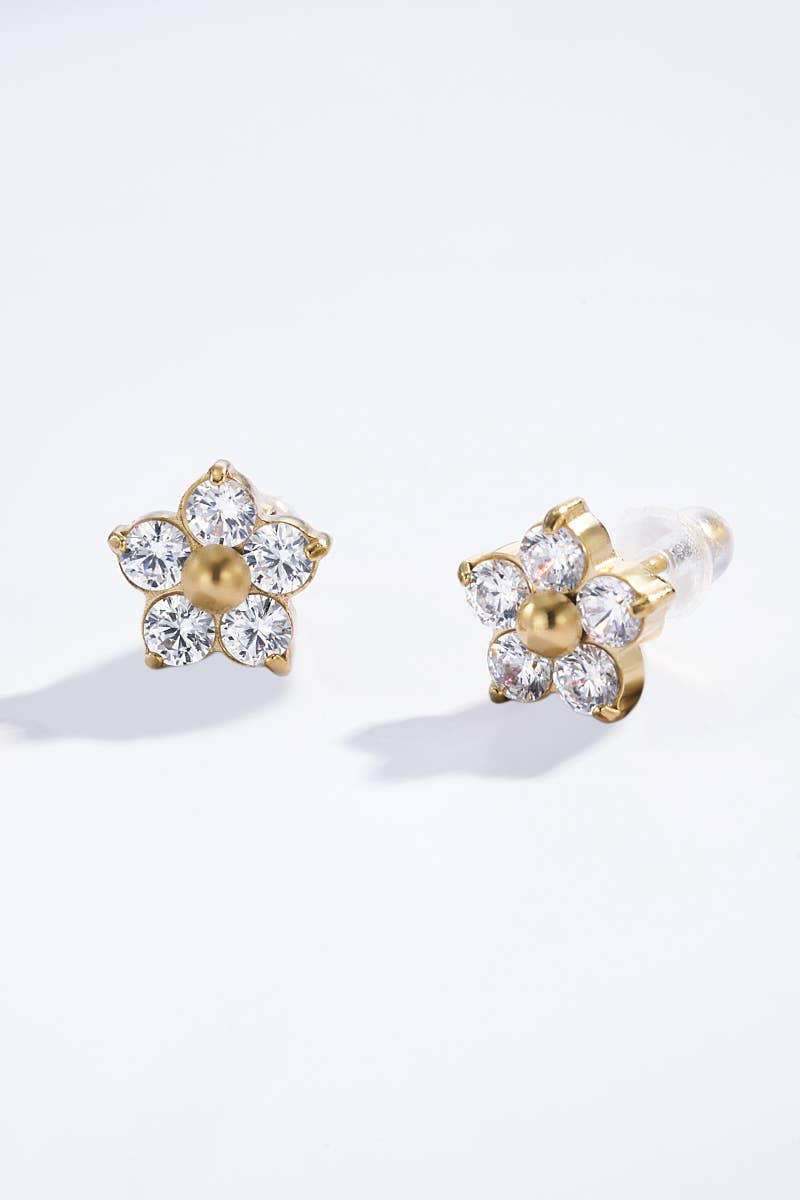 Stainless steel earrings: Gold