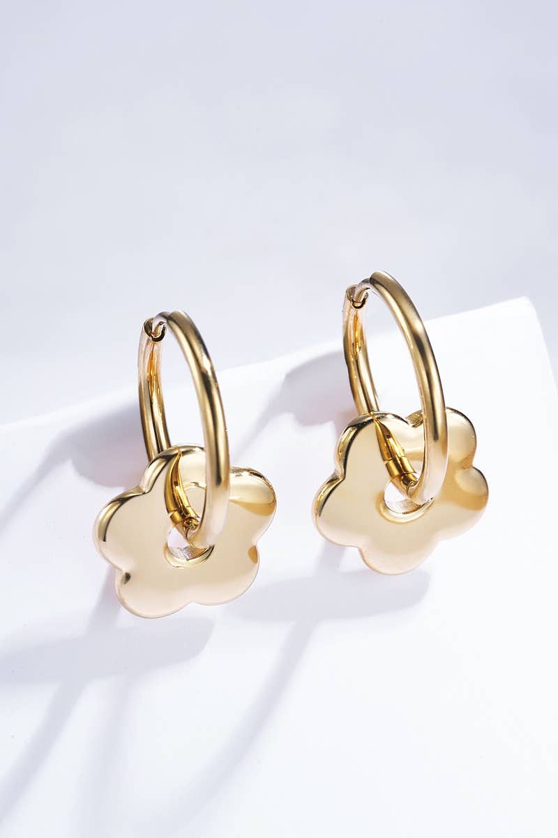 Stainless steel earrings: Gold