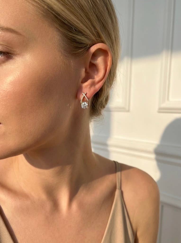 Stainless steel earrings: Gold