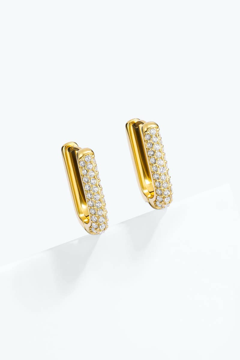 Stainless steel earrings: Gold