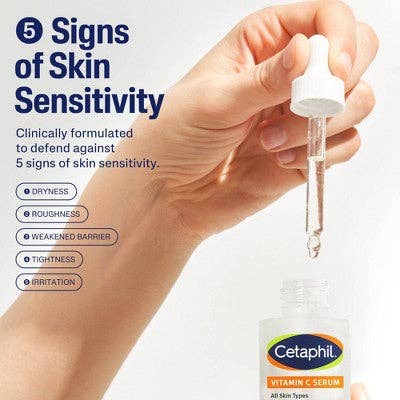 Cetaphil Brightening Vitamin C Face Serum 1fl oz - Imperfect Box