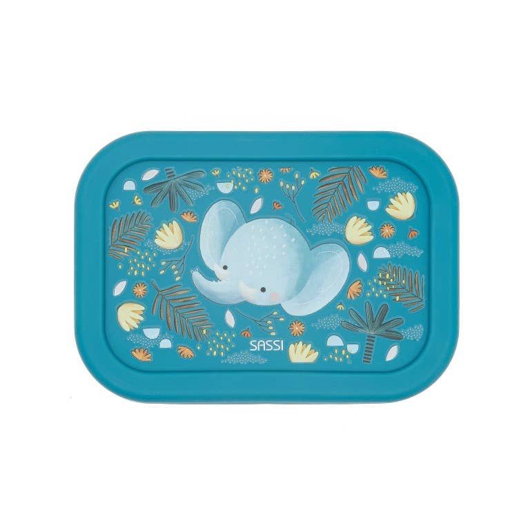 LFGB Silicone Lunch Box - Chewy The Elephant