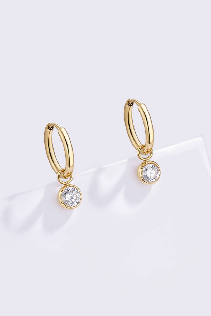 Stainless steel earrings: Silver