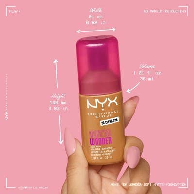 NYX Professional Makeup 24H Soft Matte Foundation 13 Light Sand 1.01 fl oz - Imperfect Container