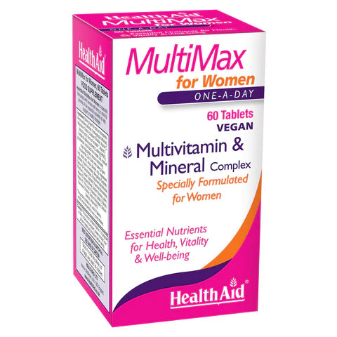 HealthAid MultiMax for Women Tablets - Multivitamin support for female health.