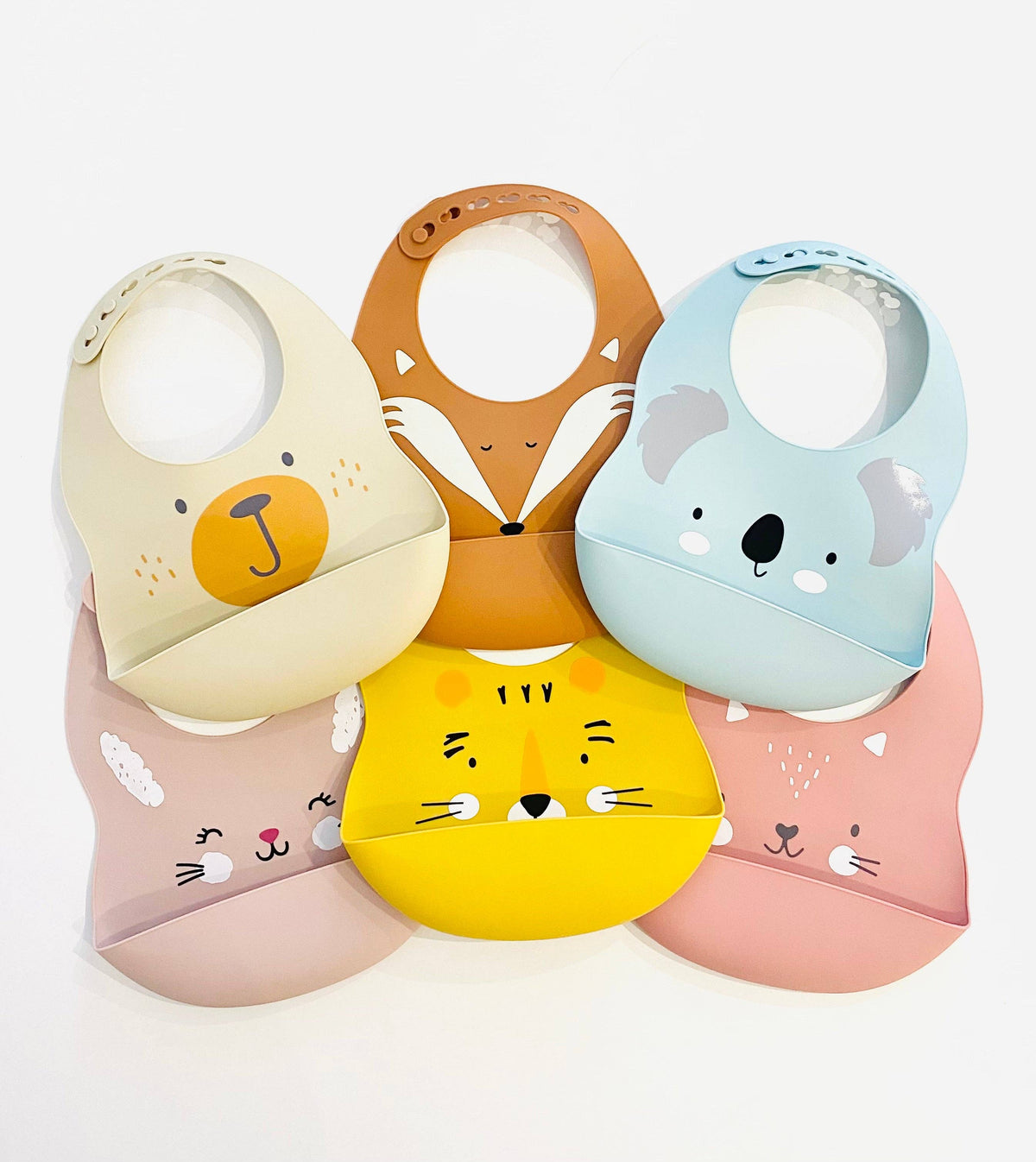 Animal bib: Rabbit - Candy pink
