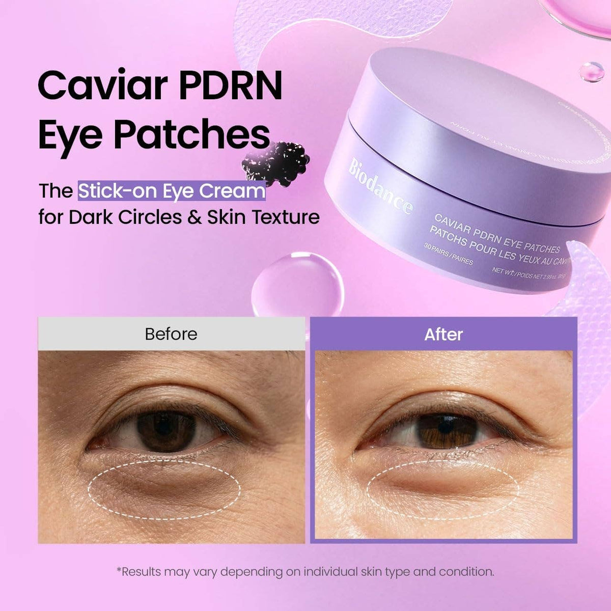 Biodance Caviar PDRN Eye Patches – 60 Patches