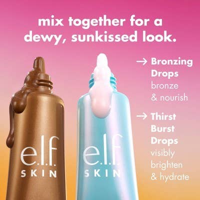 E.l.f. SKIN The Hottest Drops Duo Bronzing Drops & Holy Hydration 2ct/0.33oz - Missing Box