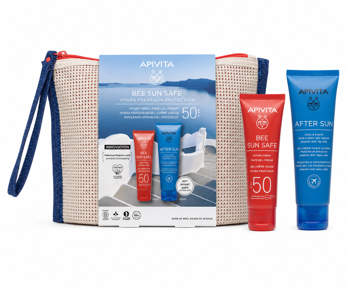Apivita Bee Sun Safe Hydra Fresh Sun Protection Set SPF50+ with After Sun