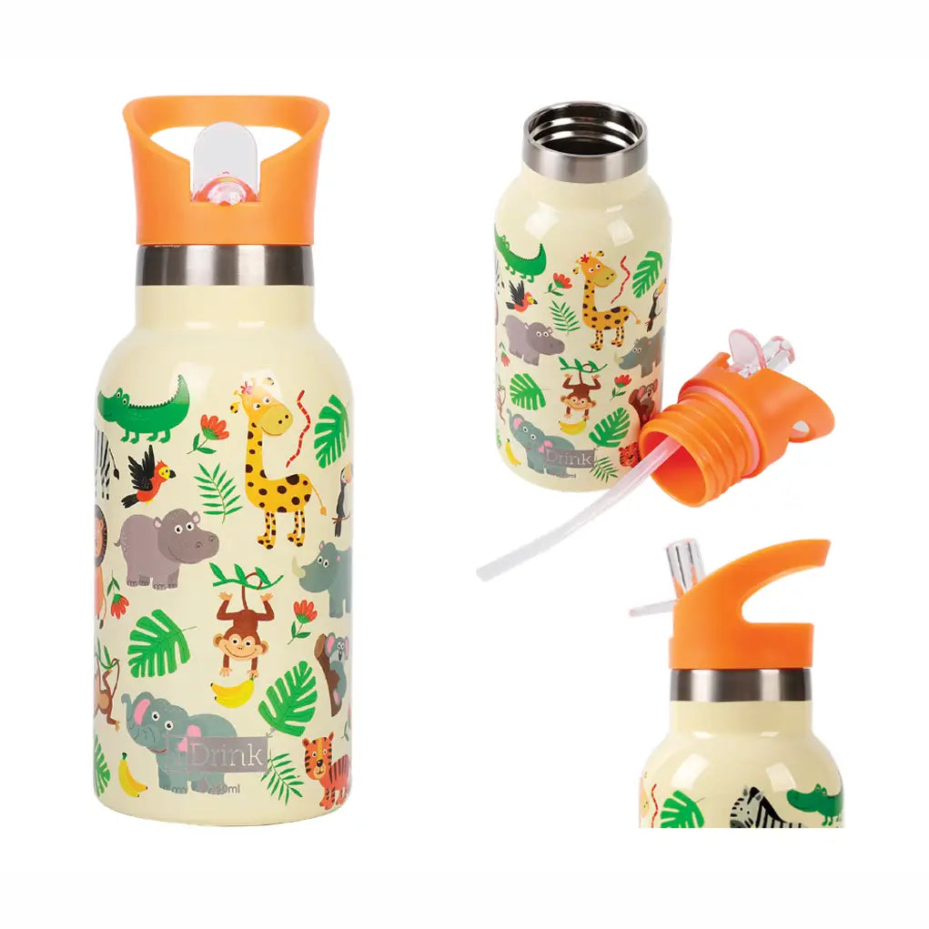 Kids Stainless Steel Water Bottle 350ml (8 Designs)