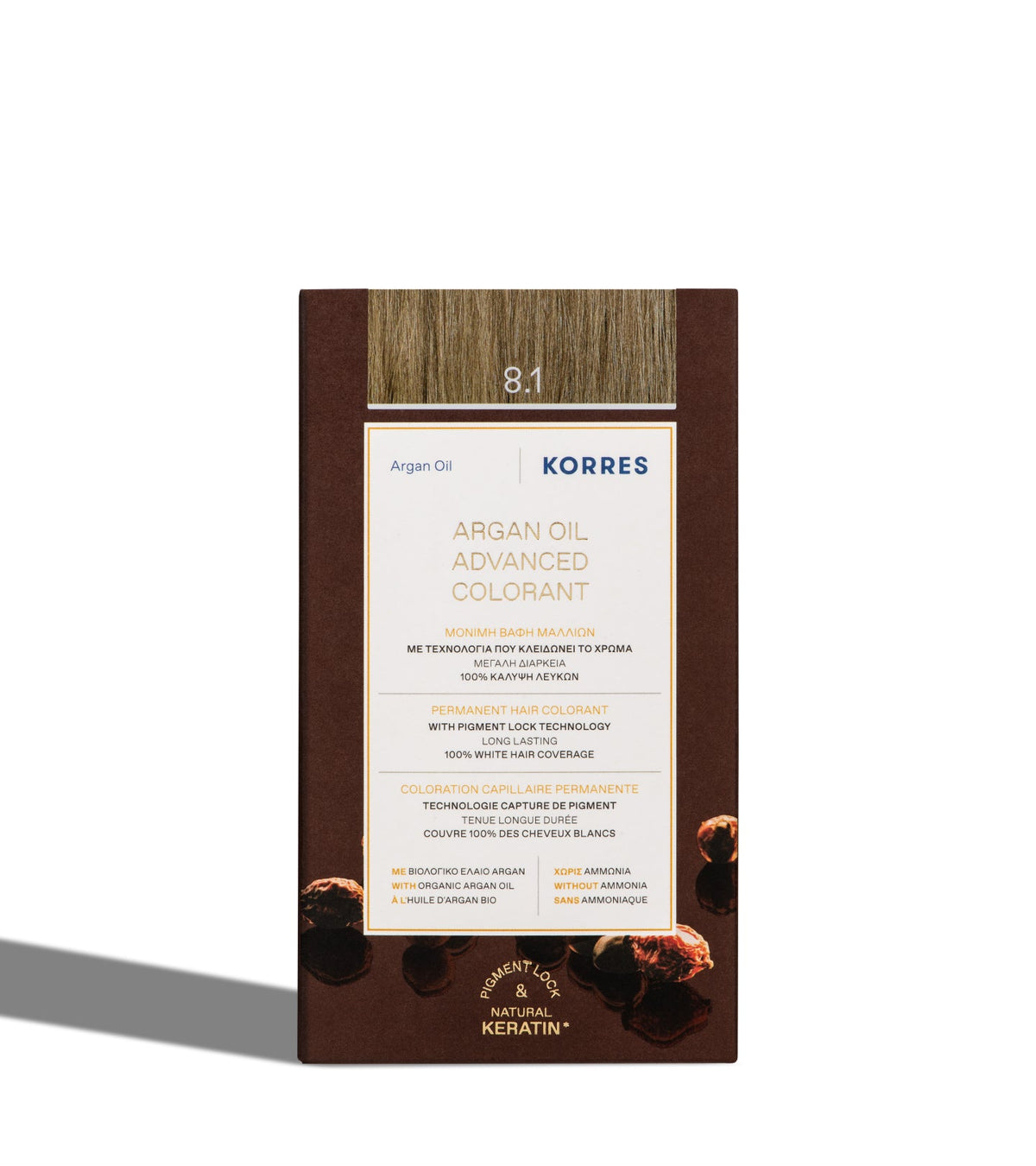 KORRES Argan Oil Advanced Colorant 8.1 Ash Light Blonde