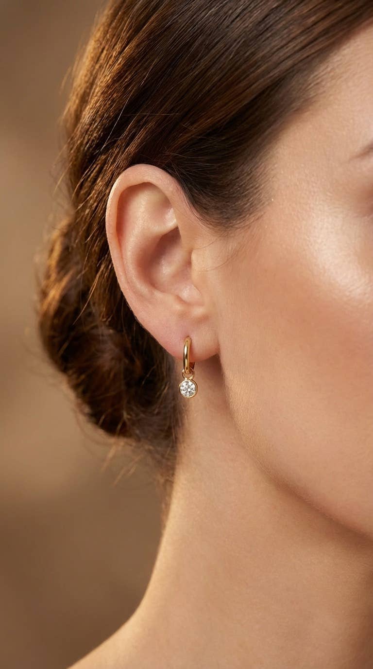 Stainless steel earrings: Silver