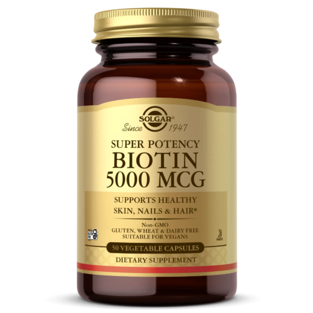 Biotin 5000 mcg Bottle for Healthy Skin, Nails & Hair