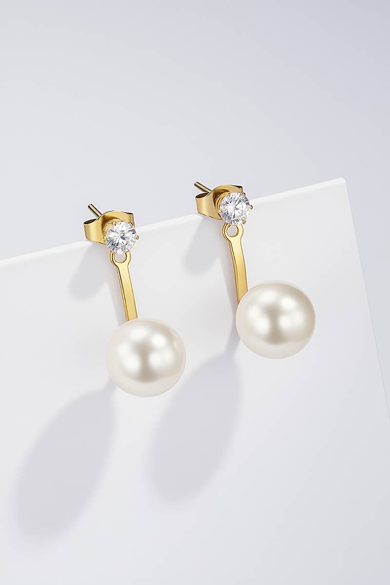 Stainless steel earrings: Gold / 100% Stainless steel