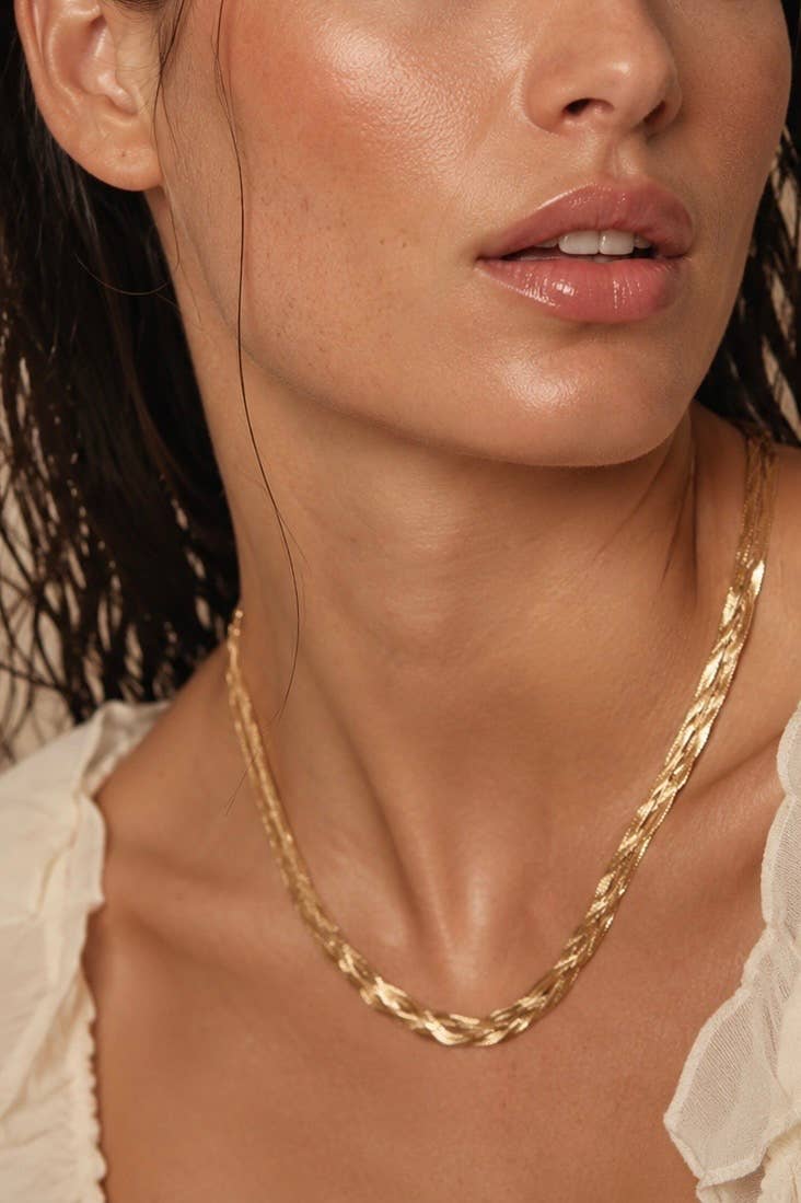 Stainless steel chain necklace: Gold / 100% Stainless steel