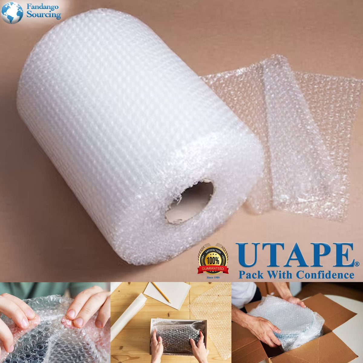 Small Bubbles Wrap Cushioning, Protection, and Perforated: Small 12" x 100'