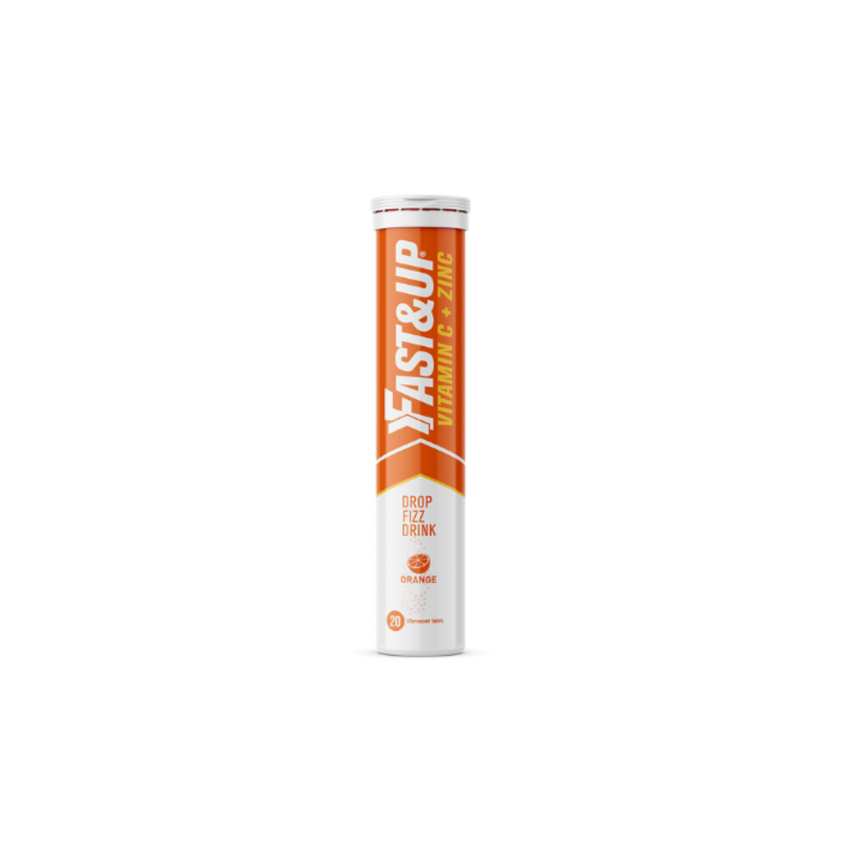 Fast&Up Vitamin C & Zinc effervescent tablets 20 pack orange flavor.